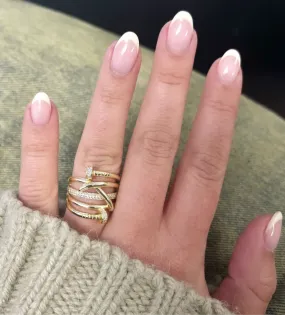 Sabrina Pave Nail Ring