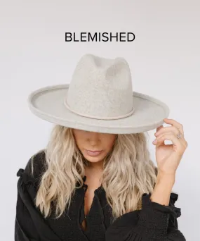 The Cara Loren Pencil Brim Hat - Heather Grey BLEMISHED