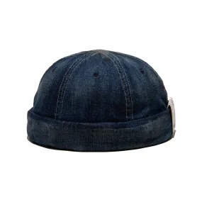 VINTAGE DENIM ROLL CAP - Indigo