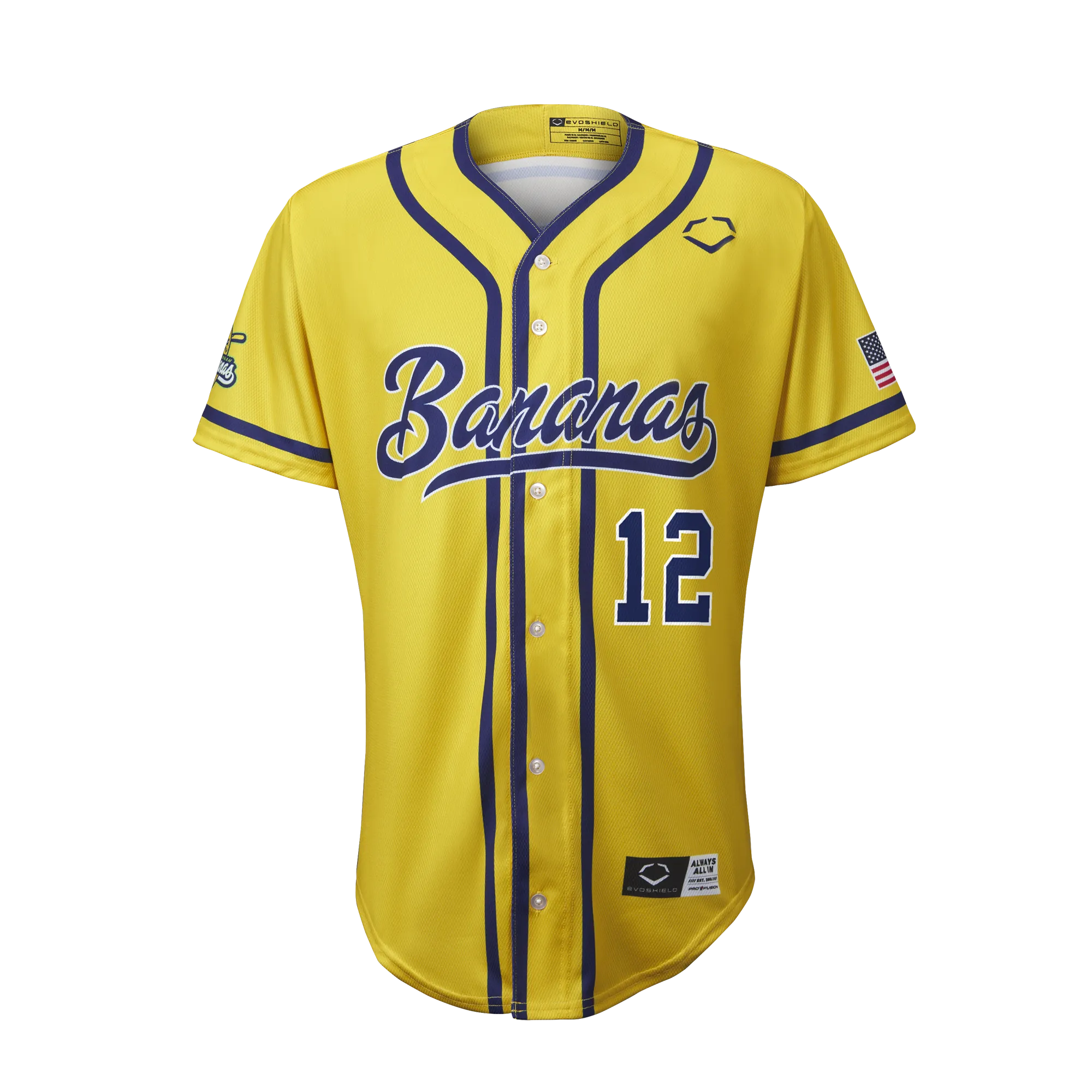 YOUTH Bananas Kyle Luigs #12 EvoShield Jersey - Yellow